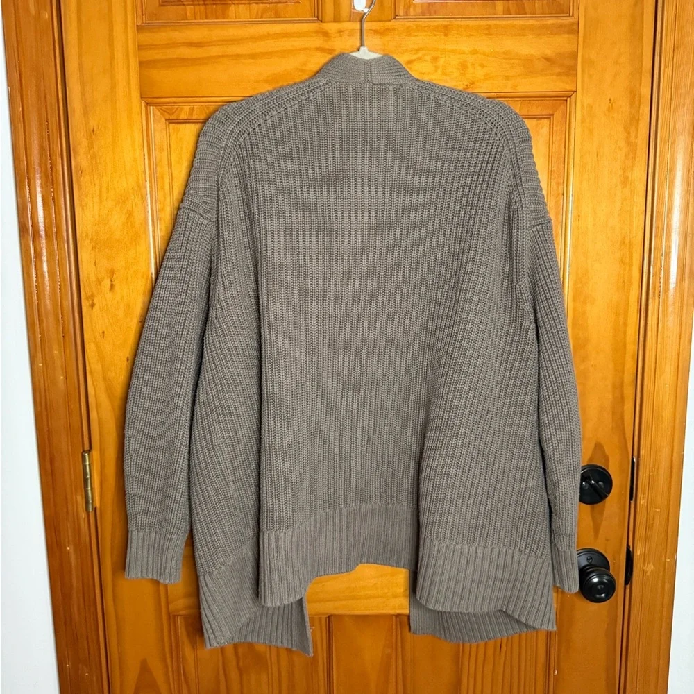 Everlane The Oversized Cotton Ribbed Cardigan in Clay Women’s Medium - Picture 7 of 11